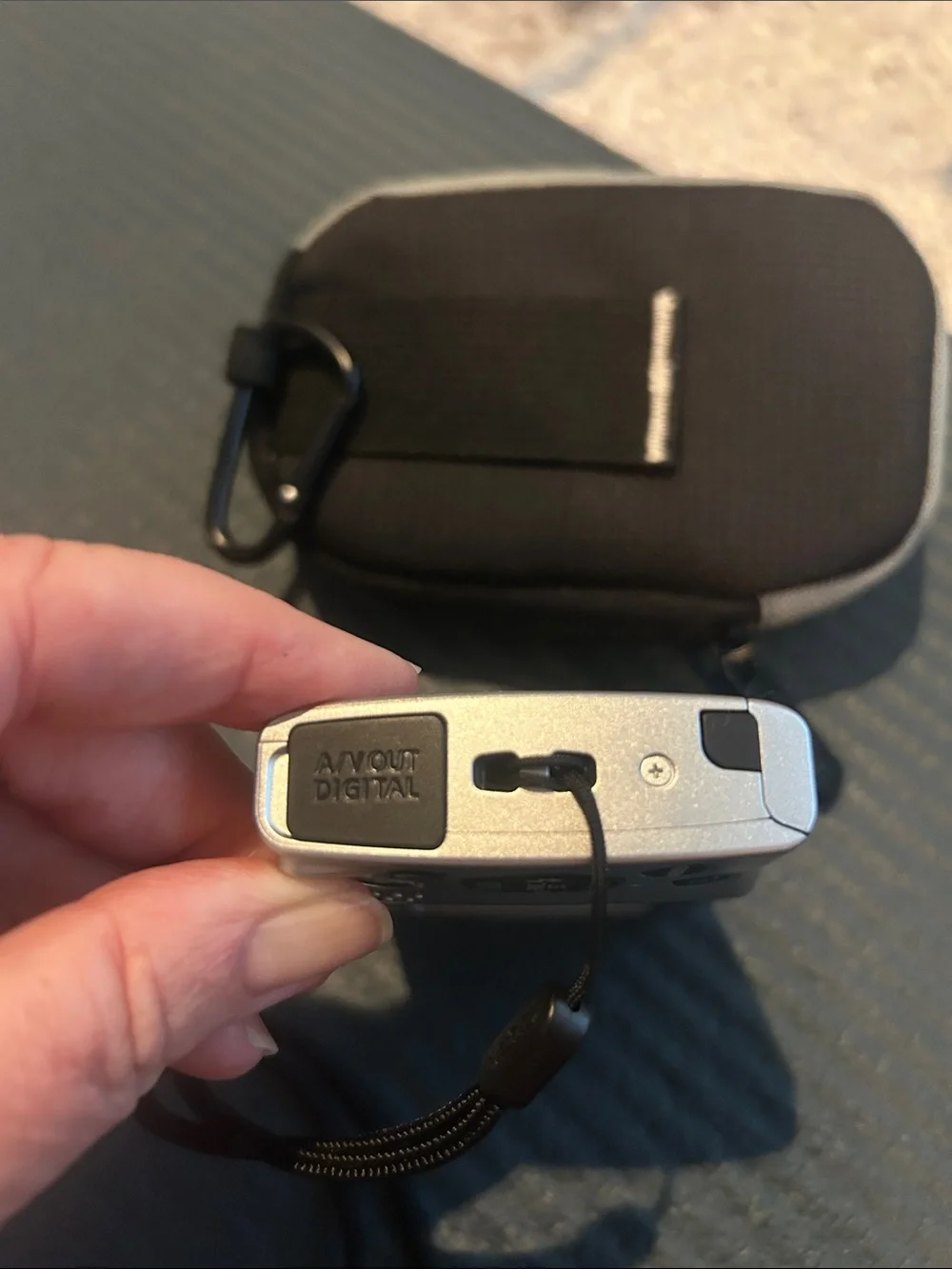 Canon Compact Digital Camera in Black and Silver with Wrist Strap and Case